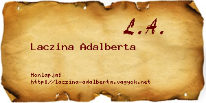 Laczina Adalberta névjegykártya